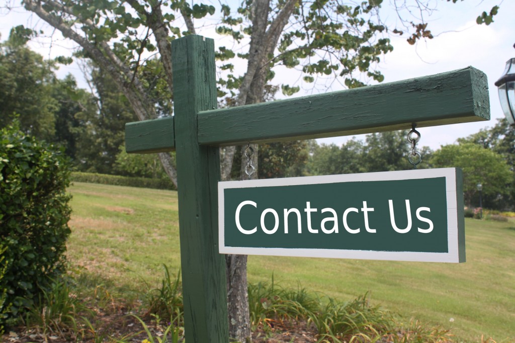 Contact us sign